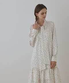 GRACE CONTINENTAL / グレースコンチネンタル ミニ丈・ひざ丈ワンピース | ランダムドットボウタイワンピース