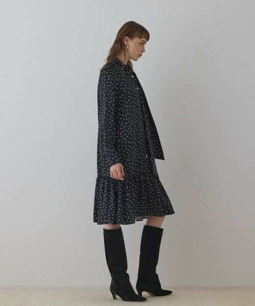 GRACE CONTINENTAL / グレースコンチネンタル ミニ丈・ひざ丈ワンピース | ランダムドットボウタイワンピース | 詳細9