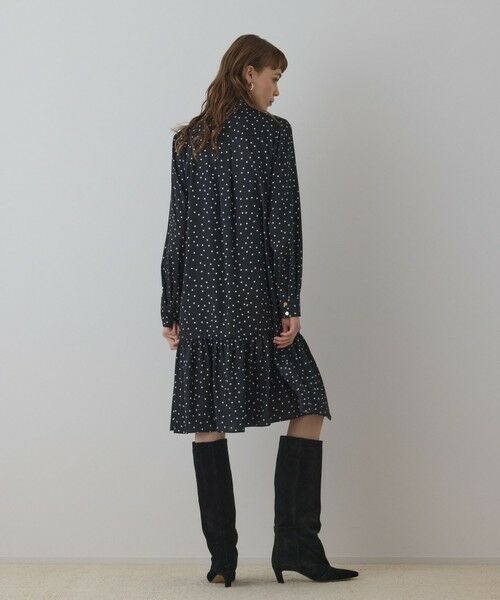 GRACE CONTINENTAL / グレースコンチネンタル ミニ丈・ひざ丈ワンピース | ランダムドットボウタイワンピース | 詳細10