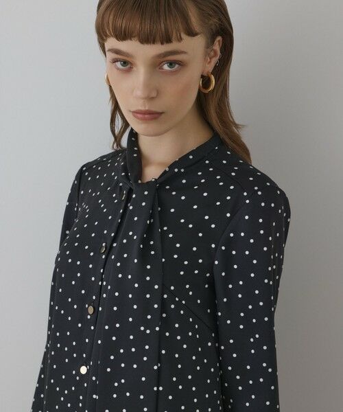 GRACE CONTINENTAL / グレースコンチネンタル ミニ丈・ひざ丈ワンピース | ランダムドットボウタイワンピース | 詳細13