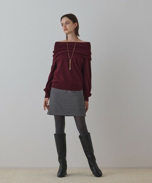 GRACE CONTINENTAL / グレースコンチネンタル ニット・セーター | ウールオフショルニットトップ | 詳細1