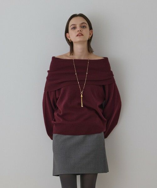 GRACE CONTINENTAL / グレースコンチネンタル ニット・セーター | ウールオフショルニットトップ | 詳細3