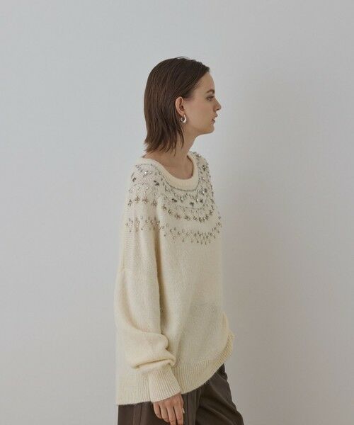 GRACE CONTINENTAL / グレースコンチネンタル ニット・セーター | フェアアイル刺繍ニットトップ | 詳細5