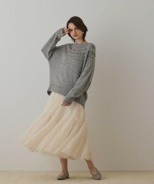 GRACE CONTINENTAL / グレースコンチネンタル ニット・セーター | フェアアイル刺繍ニットトップ | 詳細7