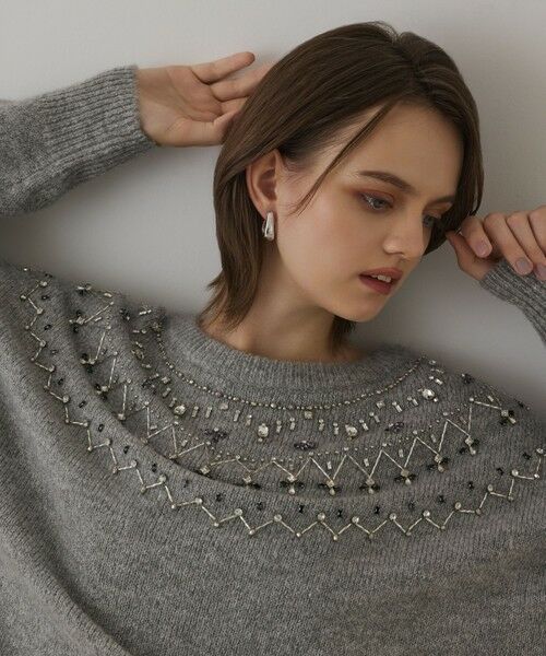 GRACE CONTINENTAL / グレースコンチネンタル ニット・セーター | フェアアイル刺繍ニットトップ | 詳細11