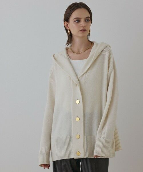 GRACE CONTINENTAL / グレースコンチネンタル カーディガン・ボレロ | ウールフードニットカーディガン | 詳細3