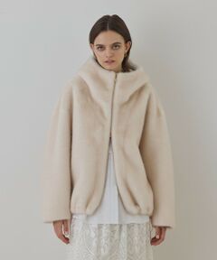 GRACE CONTINENTAL / グレースコンチネンタル その他アウター | フェイクミンクフードジャケット