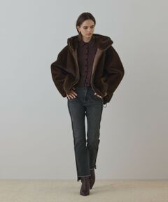 GRACE CONTINENTAL / グレースコンチネンタル その他アウター | フェイクミンクフードジャケット