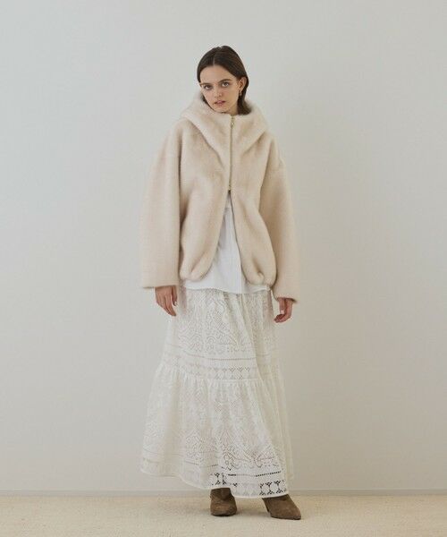 GRACE CONTINENTAL / グレースコンチネンタル その他アウター | フェイクミンクフードジャケット | 詳細1