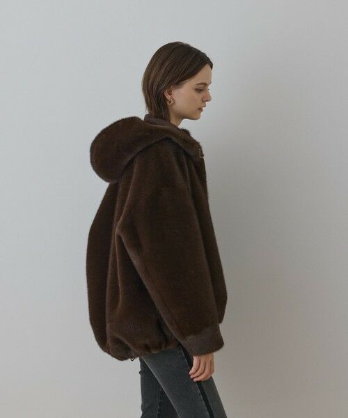 GRACE CONTINENTAL / グレースコンチネンタル その他アウター | フェイクミンクフードジャケット | 詳細7
