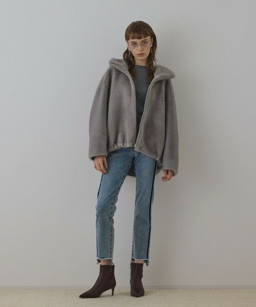 GRACE CONTINENTAL / グレースコンチネンタル その他アウター | フェイクミンクフードジャケット | 詳細13