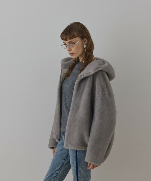 GRACE CONTINENTAL / グレースコンチネンタル その他アウター | フェイクミンクフードジャケット | 詳細18