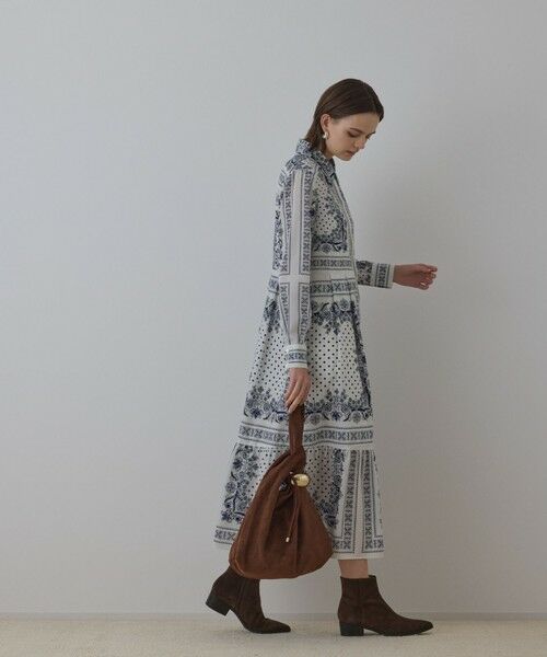 GRACE CONTINENTAL / グレースコンチネンタル ロング・マキシ丈ワンピース | バンダナプリントシャツワンピース | 詳細9