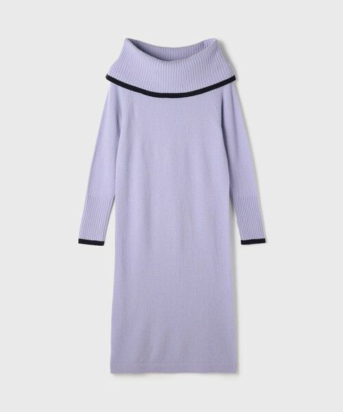 GRACE CONTINENTAL / グレースコンチネンタル ロング・マキシ丈ワンピース | バイカラーオフショルニットワンピース | 詳細9