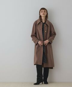 GRACE CONTINENTAL / グレースコンチネンタル ステンカラーコート | ウールカシミヤリバーコート