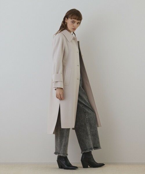 GRACE CONTINENTAL / グレースコンチネンタル ステンカラーコート | ウールカシミヤリバーコート | 詳細4