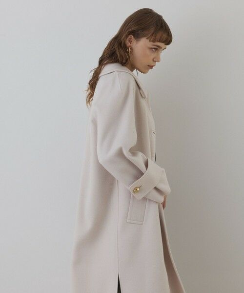 GRACE CONTINENTAL / グレースコンチネンタル ステンカラーコート | ウールカシミヤリバーコート | 詳細6