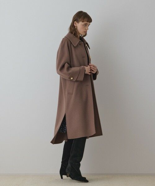 GRACE CONTINENTAL / グレースコンチネンタル ステンカラーコート | ウールカシミヤリバーコート | 詳細11