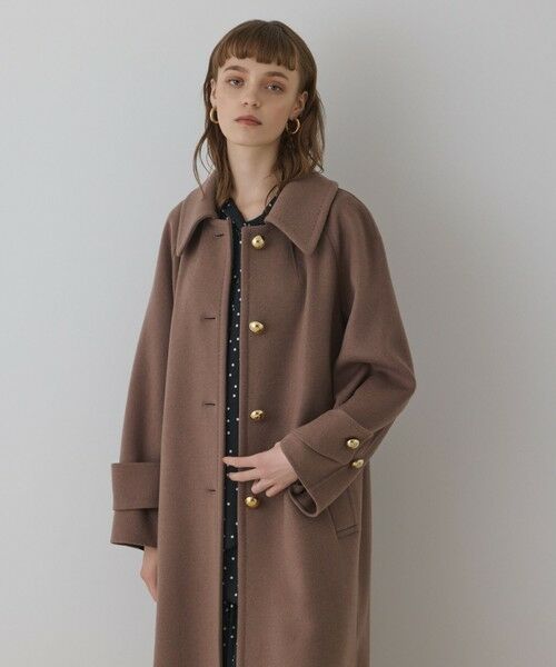 GRACE CONTINENTAL / グレースコンチネンタル ステンカラーコート | ウールカシミヤリバーコート | 詳細12