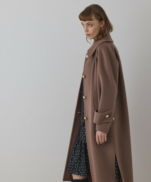 GRACE CONTINENTAL / グレースコンチネンタル ステンカラーコート | ウールカシミヤリバーコート | 詳細15