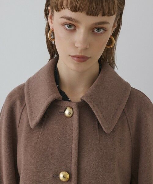 GRACE CONTINENTAL / グレースコンチネンタル ステンカラーコート | ウールカシミヤリバーコート | 詳細16