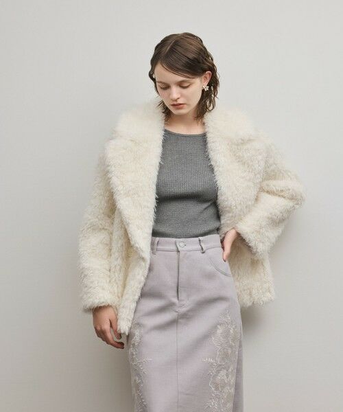 GRACE CONTINENTAL / グレースコンチネンタル ピーコート | フェイクファーPコート | 詳細4