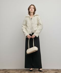 ツイードダウンジャケット