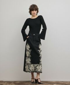 GRACE CONTINENTAL / グレースコンチネンタル ロング・マキシ丈スカート | エンブロイダリータイトスカート