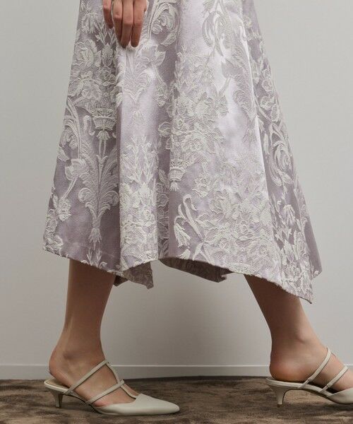 GRACE CONTINENTAL / グレースコンチネンタル ロング・マキシ丈スカート | オーナメントジャガードハンカチヘムスカート | 詳細8