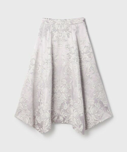 GRACE CONTINENTAL / グレースコンチネンタル ロング・マキシ丈スカート | オーナメントジャガードハンカチヘムスカート | 詳細9