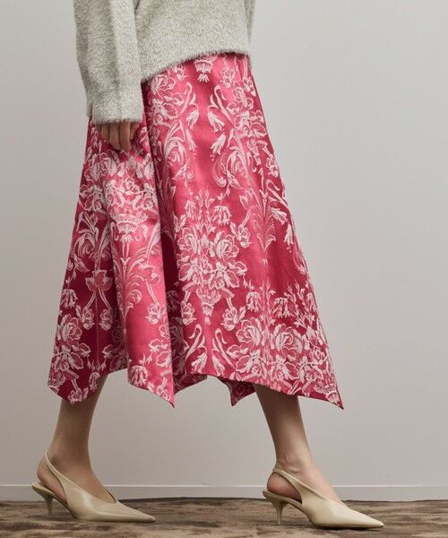 GRACE CONTINENTAL / グレースコンチネンタル ロング・マキシ丈スカート | オーナメントジャガードハンカチヘムスカート | 詳細23