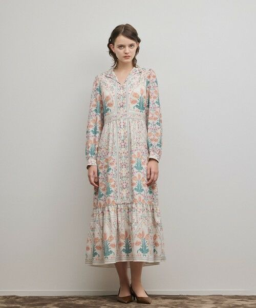 GRACE CONTINENTAL / グレースコンチネンタル ロング・マキシ丈ワンピース | フラワーパターンプリントワンピース | 詳細1