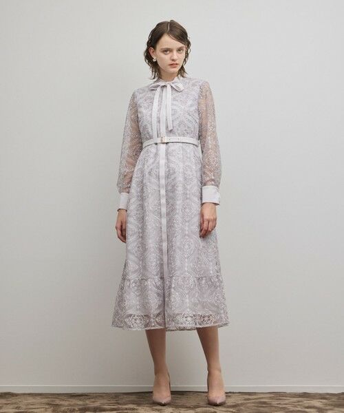GRACE CONTINENTAL / グレースコンチネンタル ロング・マキシ丈ワンピース | オーナメント刺繍フレアワンピース | 詳細13