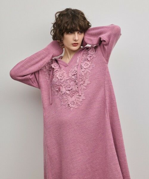 GRACE CONTINENTAL / グレースコンチネンタル ロング・マキシ丈ワンピース | ケミカルレースニットワンピース | 詳細8