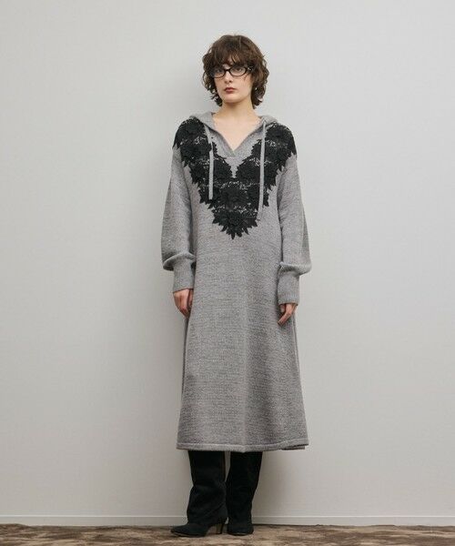 GRACE CONTINENTAL / グレースコンチネンタル ロング・マキシ丈ワンピース | ケミカルレースニットワンピース | 詳細12