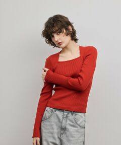 GRACE CONTINENTAL / グレースコンチネンタル ニット・セーター | スクエアリブニットトップ