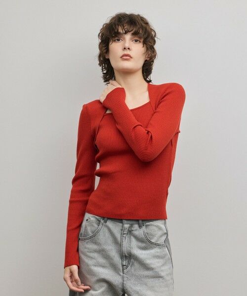 GRACE CONTINENTAL / グレースコンチネンタル ニット・セーター | スクエアリブニットトップ | 詳細9