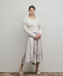 フリルニットカーディガン