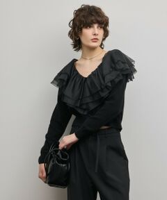 GRACE CONTINENTAL / グレースコンチネンタル カーディガン・ボレロ | フリルニットカーディガン