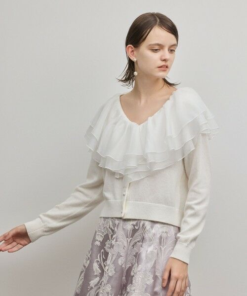 GRACE CONTINENTAL / グレースコンチネンタル カーディガン・ボレロ | フリルニットカーディガン | 詳細1