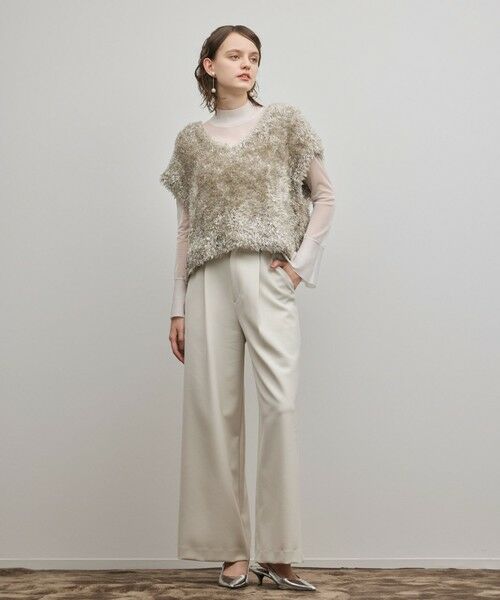 GRACE CONTINENTAL / グレースコンチネンタル ベスト | ラメフェザーベスト | 詳細1