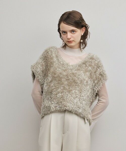 GRACE CONTINENTAL / グレースコンチネンタル ベスト | ラメフェザーベスト | 詳細4