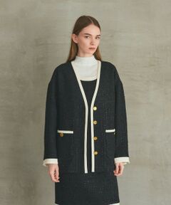 ツイードトリミングジャケット