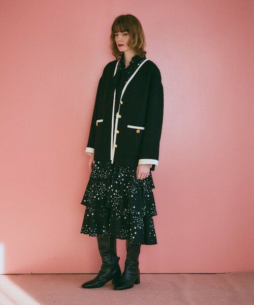 GRACE CONTINENTAL / グレースコンチネンタル ノーカラージャケット | ツイードトリミングジャケット | 詳細6