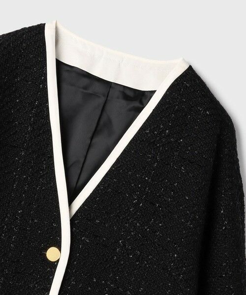 GRACE CONTINENTAL / グレースコンチネンタル ノーカラージャケット | ツイードトリミングジャケット | 詳細9