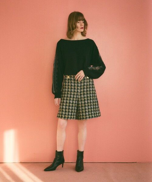 GRACE CONTINENTAL / グレースコンチネンタル その他パンツ | シャイニーツイードハーフパンツ | 詳細1