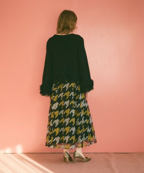 GRACE CONTINENTAL / グレースコンチネンタル ロング・マキシ丈スカート | 千鳥刺繍チュールスカート | 詳細6