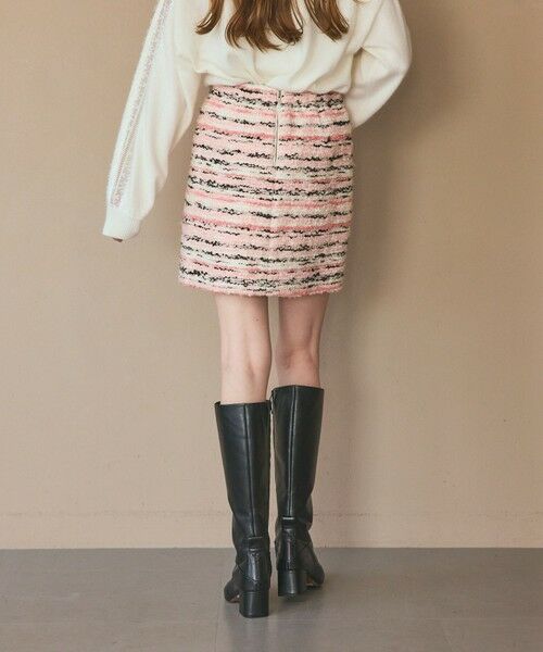 GRACE CONTINENTAL / グレースコンチネンタル ミニ・ひざ丈スカート | ミックスヤーンツイードスカート | 詳細4