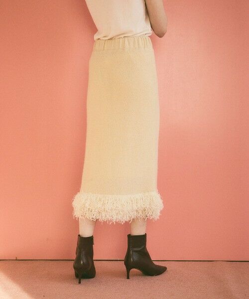GRACE CONTINENTAL / グレースコンチネンタル ミニ・ひざ丈スカート | ラメフェザーフリンジスカート | 詳細6