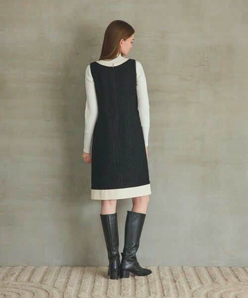 GRACE CONTINENTAL / グレースコンチネンタル ロング・マキシ丈ワンピース | ツイードトリミングワンピース | 詳細3